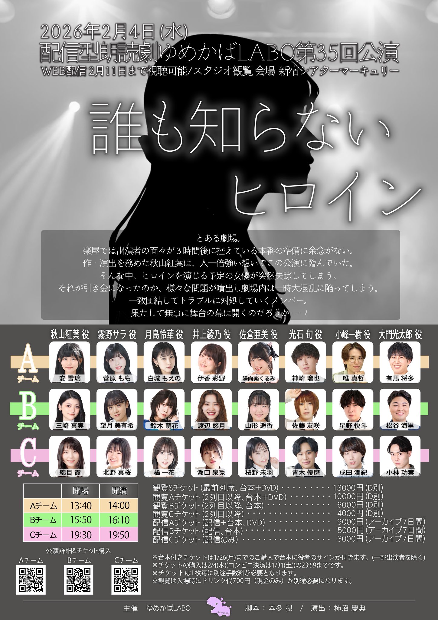 『誰も知らないヒロイン』【Aチーム】